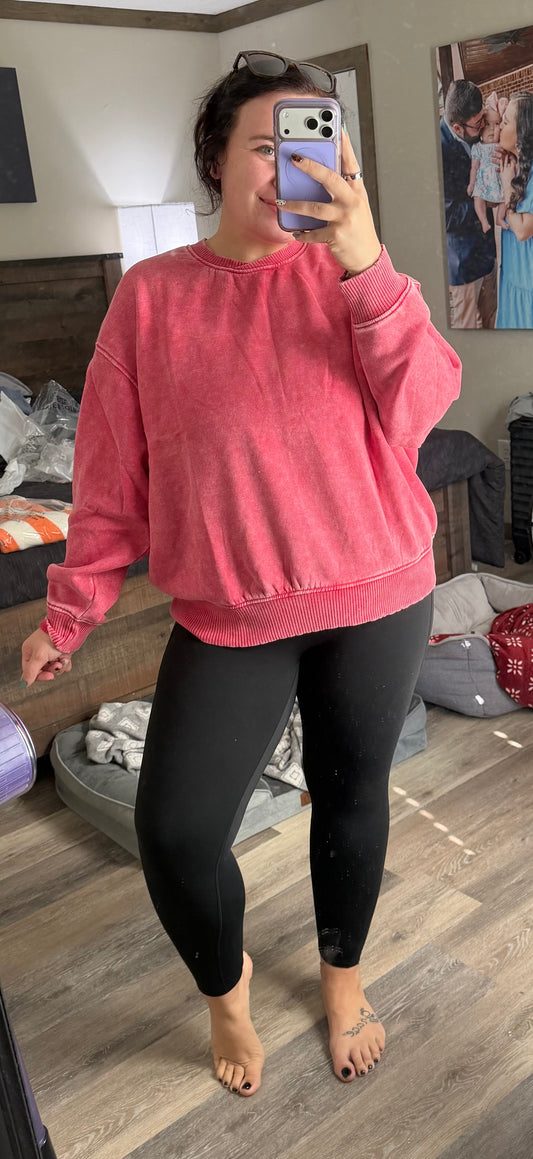 Oversized Pullover-Ruby