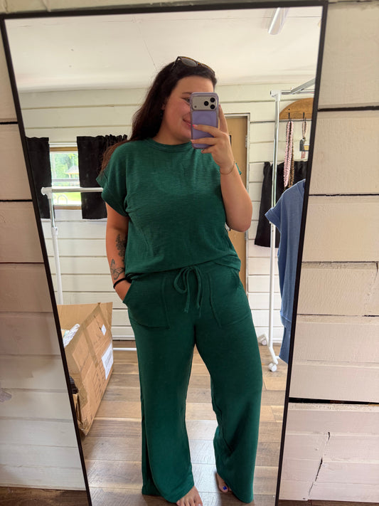 Cotton Slub Set-Hunter green