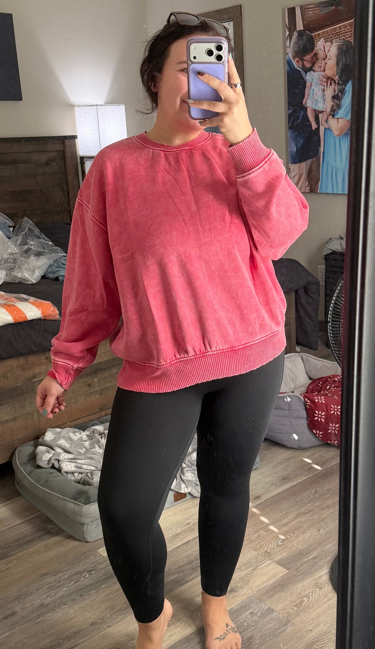 Oversized Pullover-Ruby