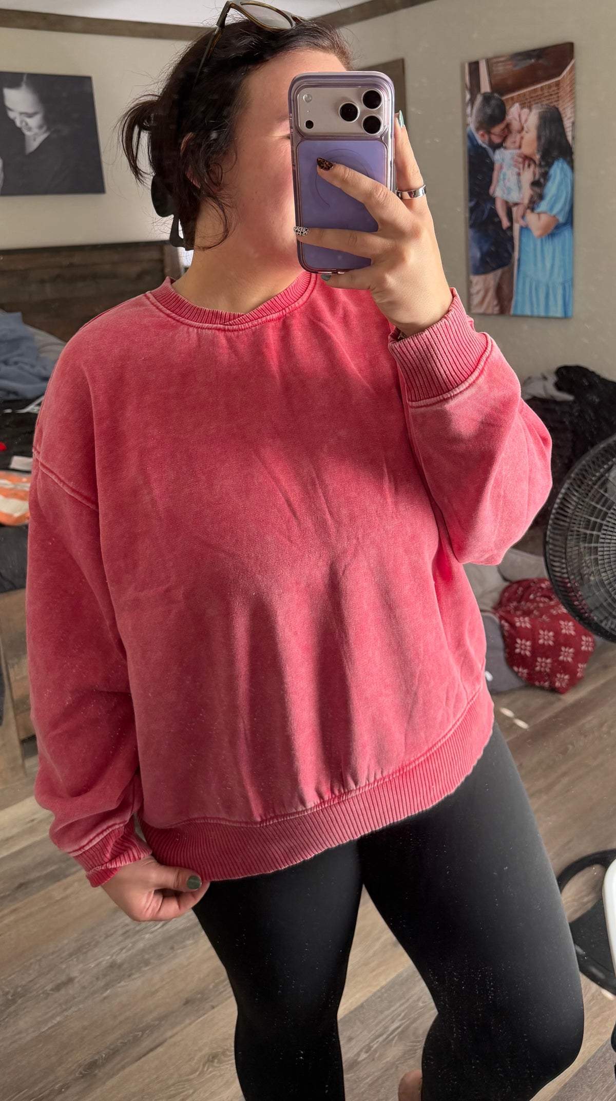 Oversized Pullover-Ruby