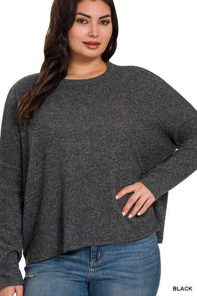 Zenana Ribbed Long Sleeve