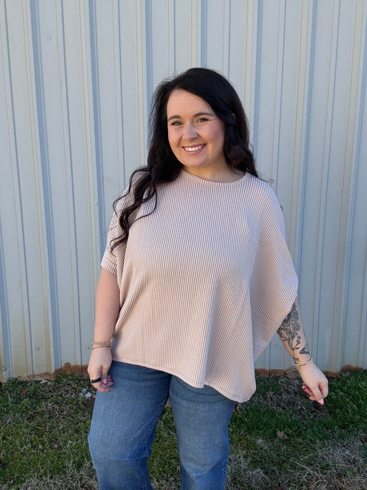 Oversized Ribbed Top