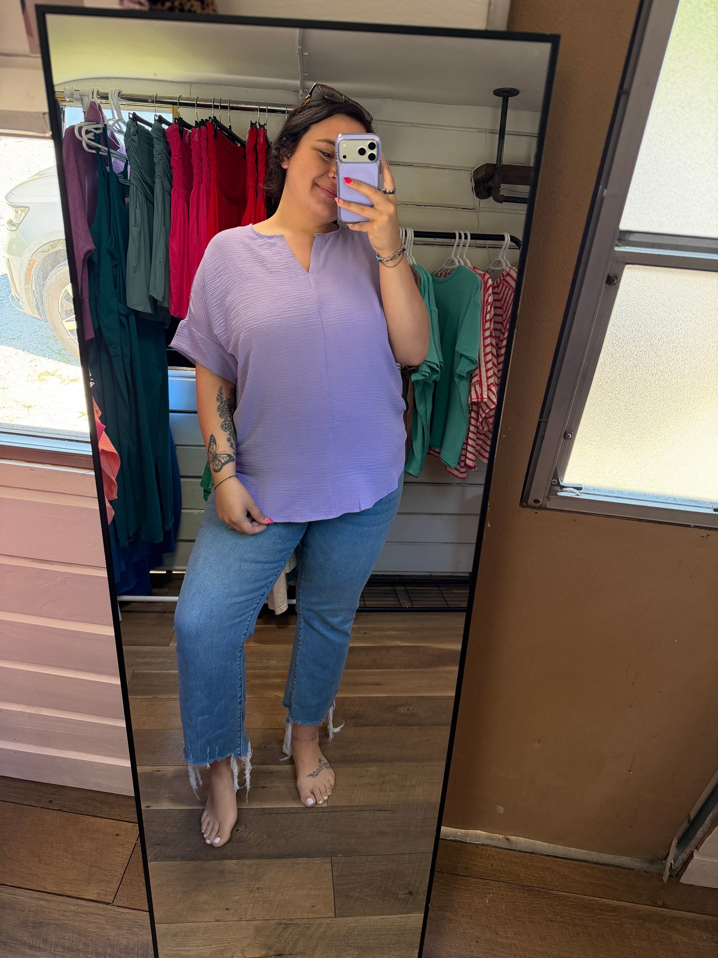 Summer Airflow Top-Lavender