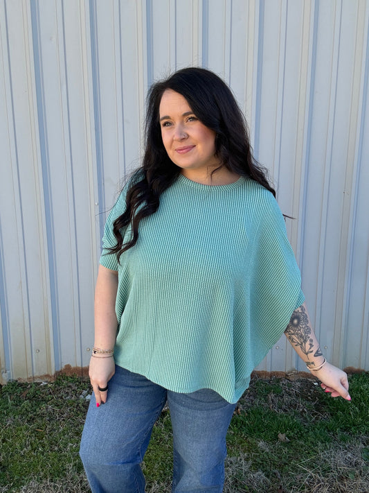 Oversized Ribbed Top