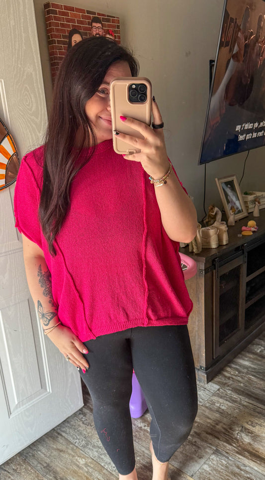 Short Sleeve Knit Top