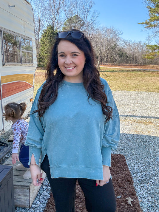 Oversized Exposed Seam Sweatshirt