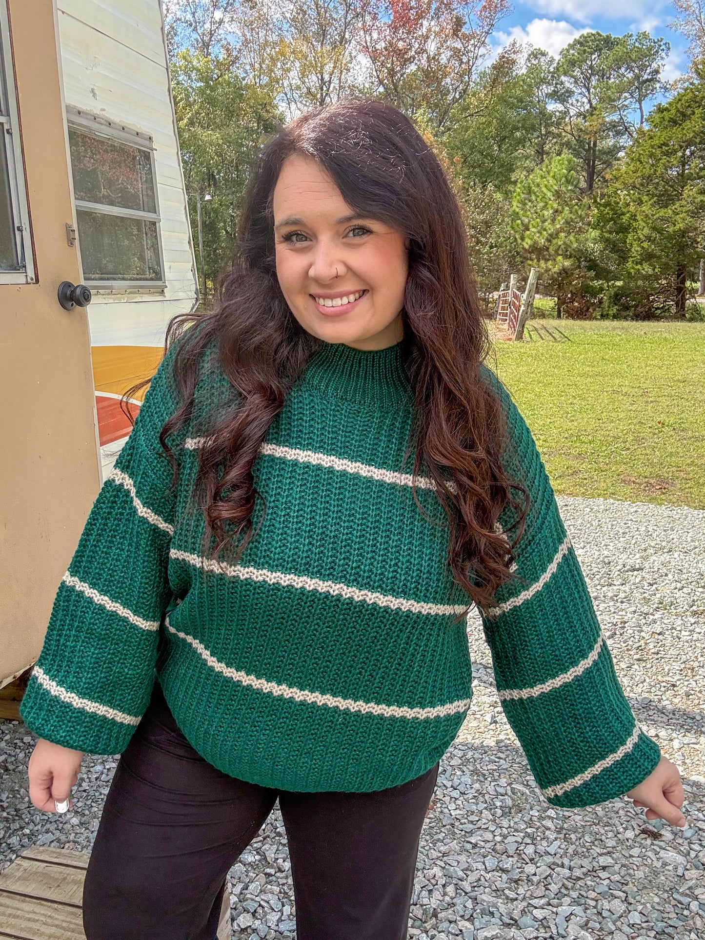 Thin Stripe Knit Sweater