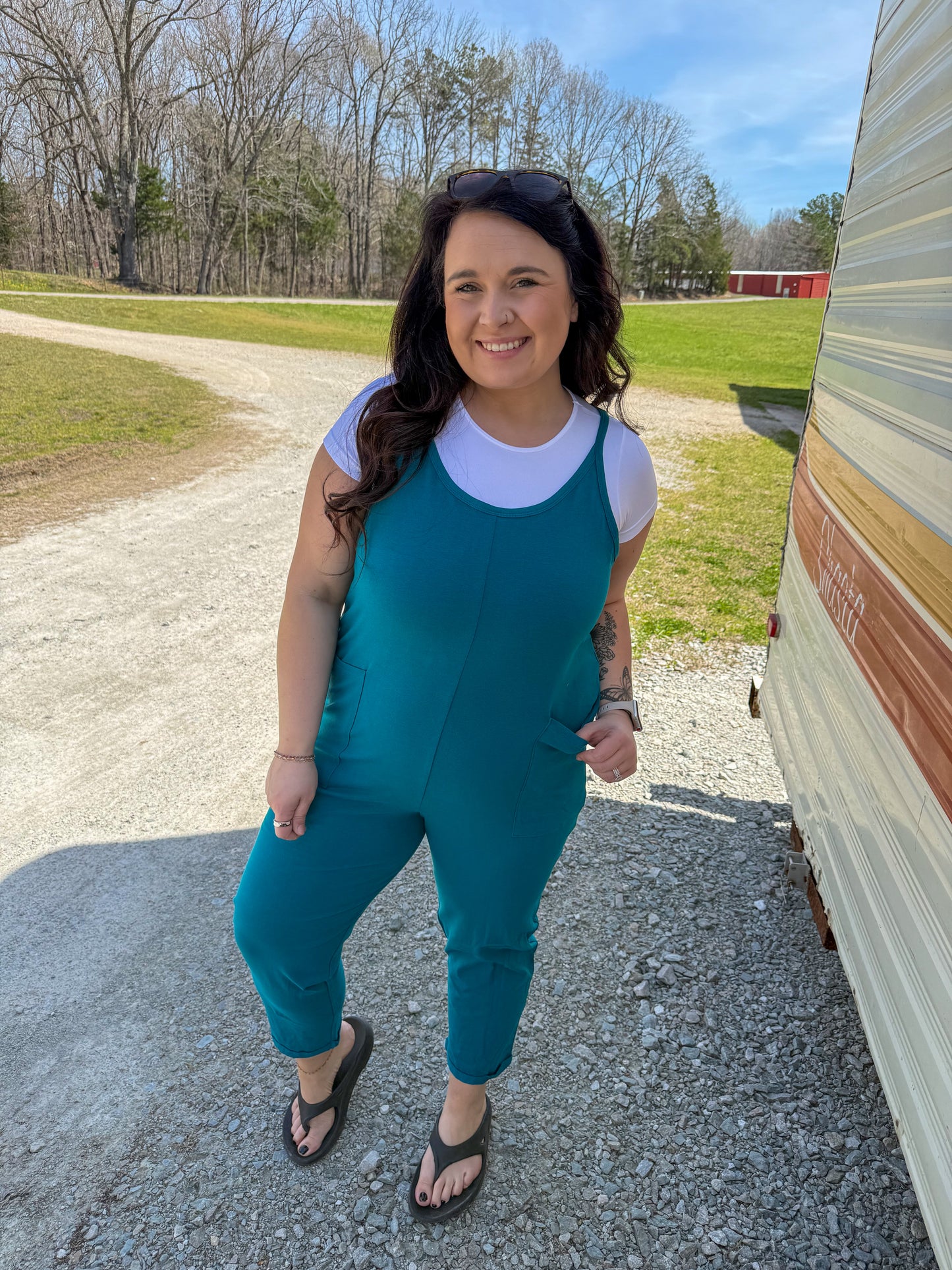 Jumpsuit Romper with Pockets