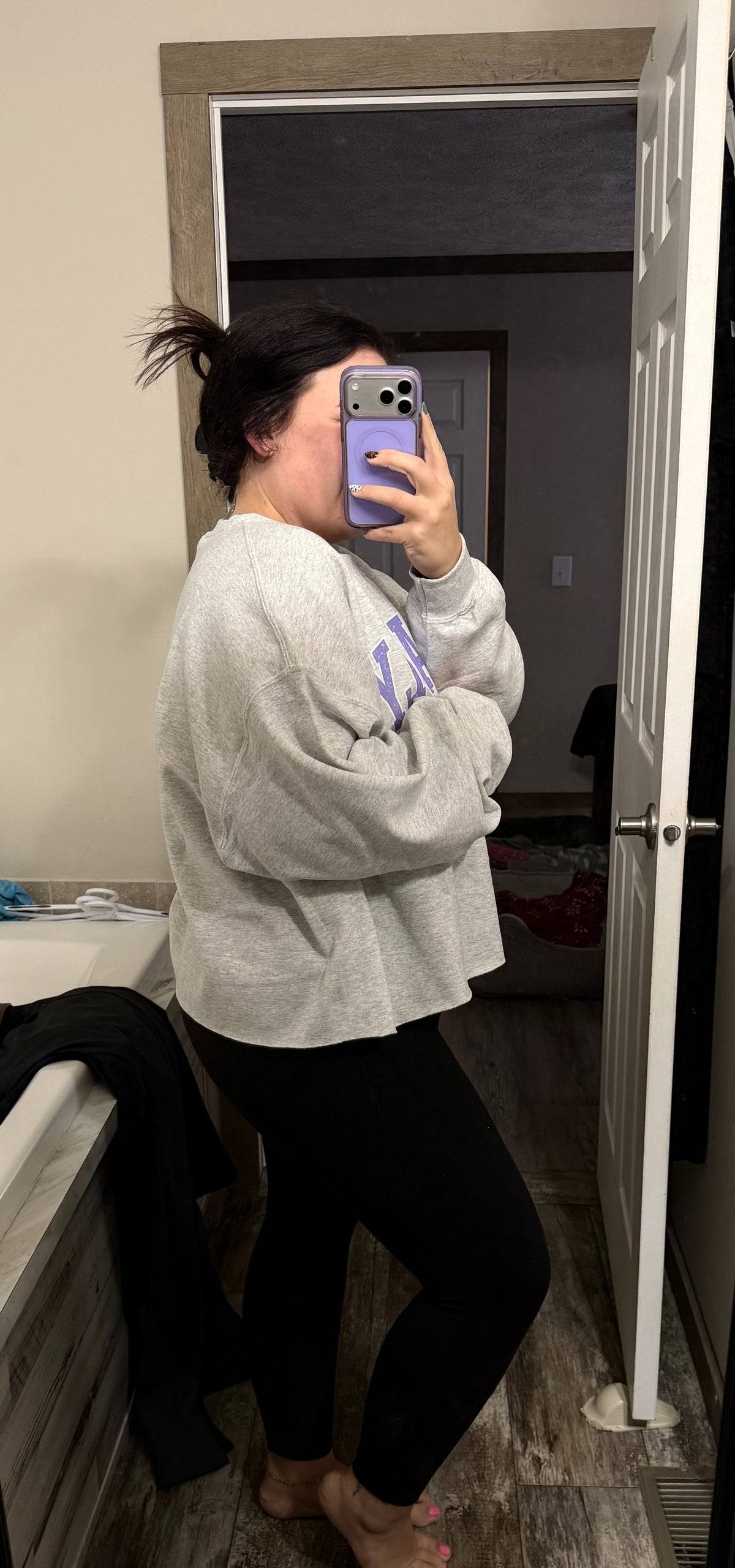 Probably Late Cropped Sweatshirt