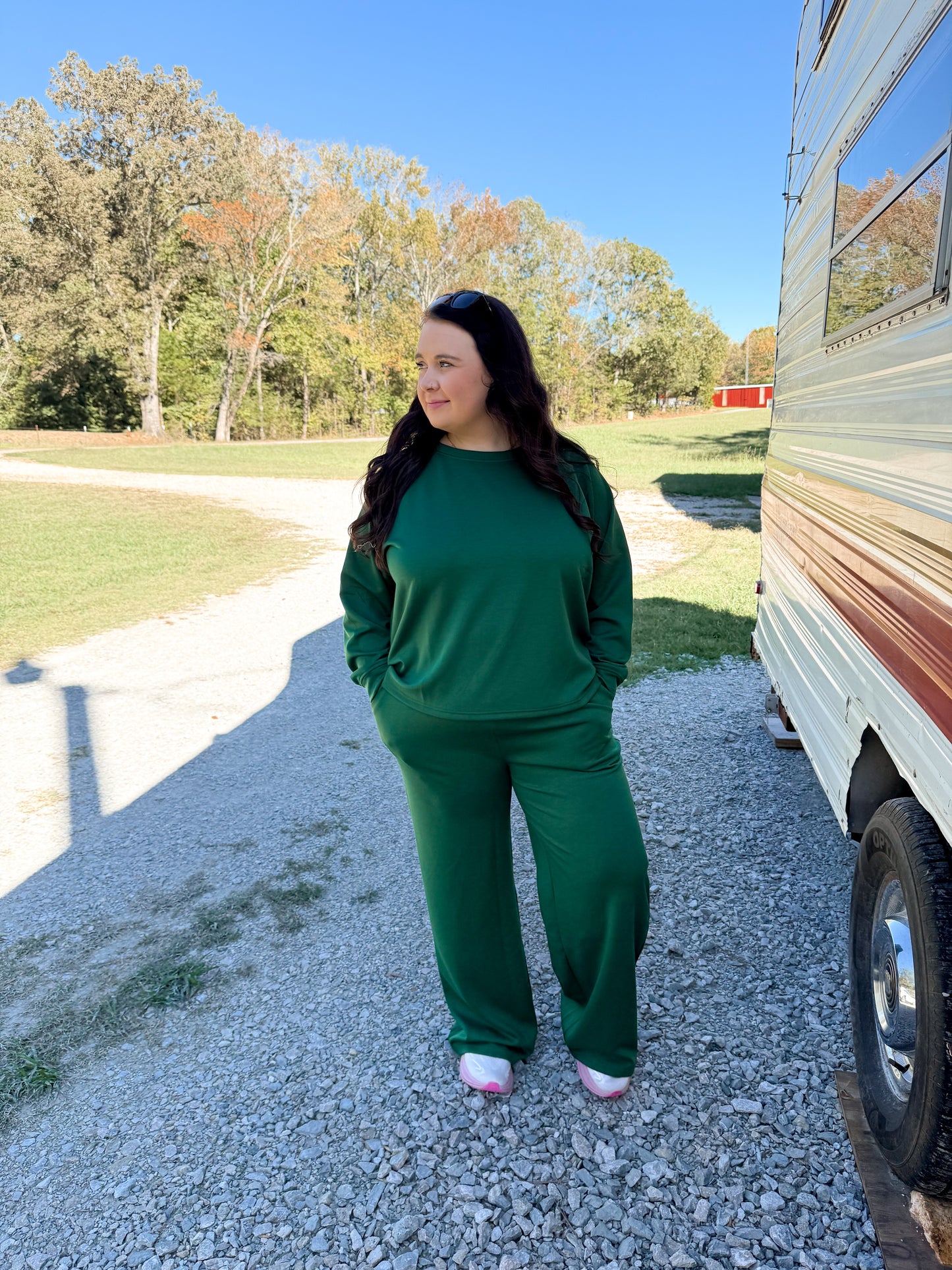 PLUS Green Scuba Pullover Set