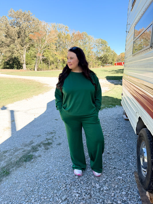 PLUS Green Scuba Pullover Set