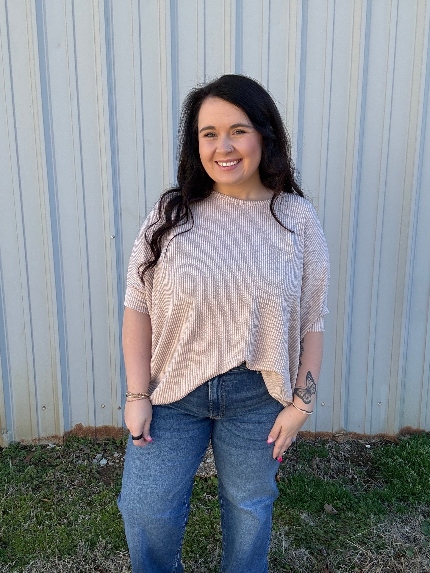 Oversized Ribbed Top