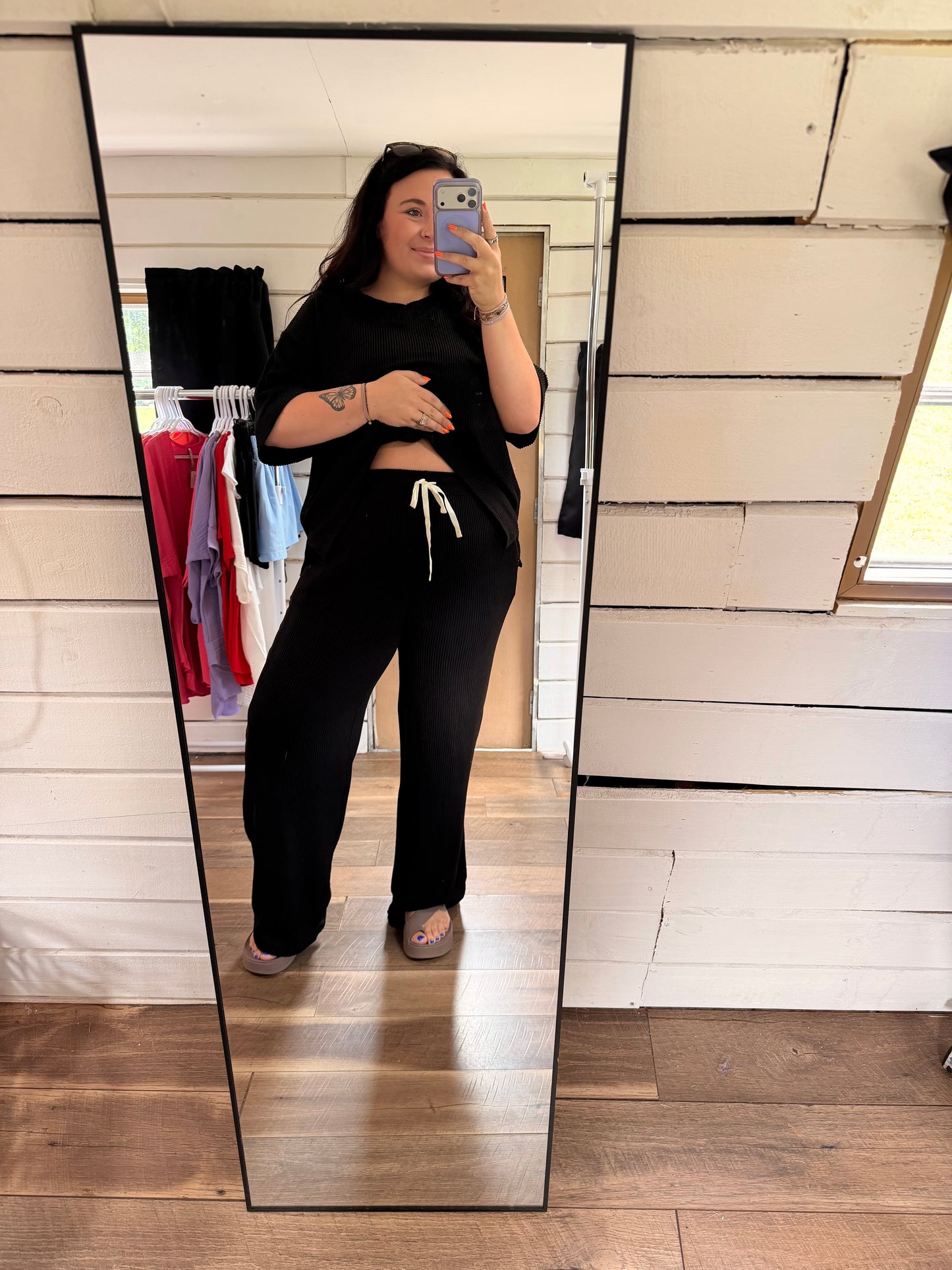 PLUS Black Ribbed set