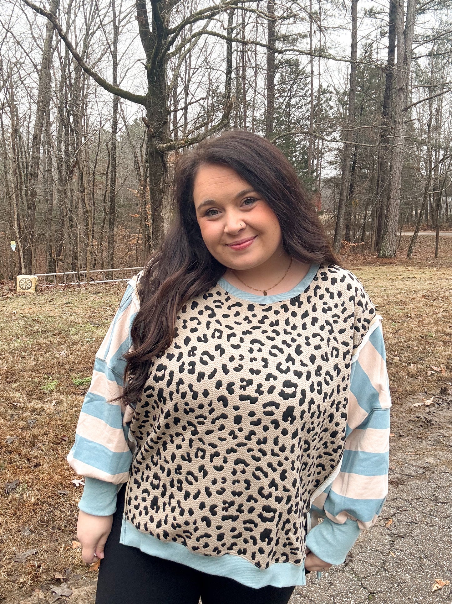 Oversized Leopard Stripes