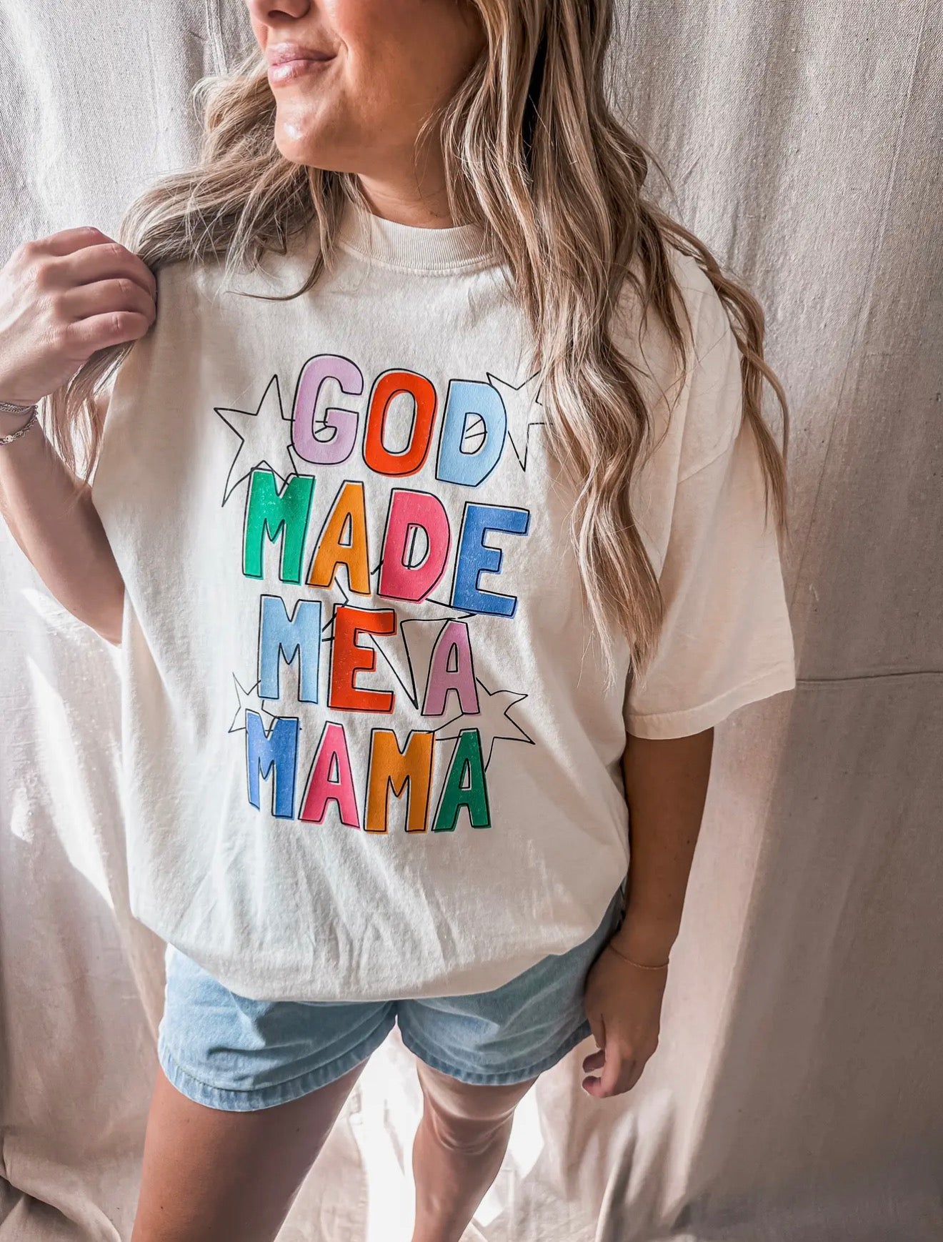 God Made Me A Mama CC tee