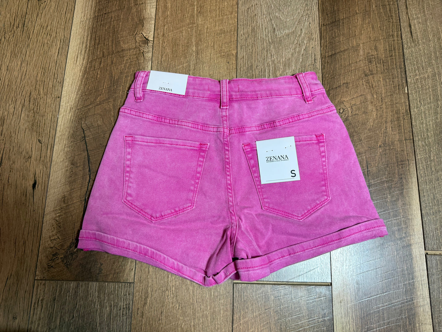 Cuffed Denim Shorts
