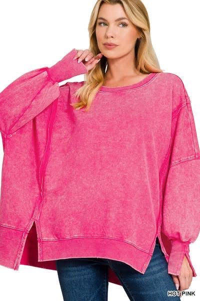 Oversized Exposed Seam Sweatshirt