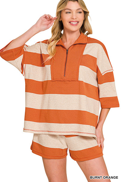 Color block Set-burnt orange