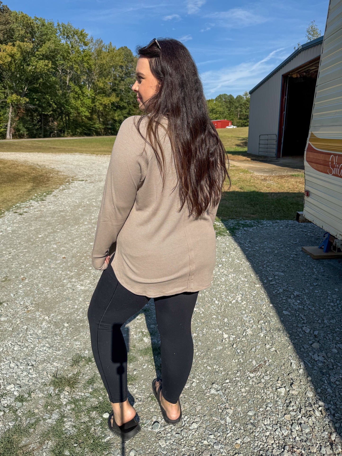 Baby Waffle Long Sleeve Top