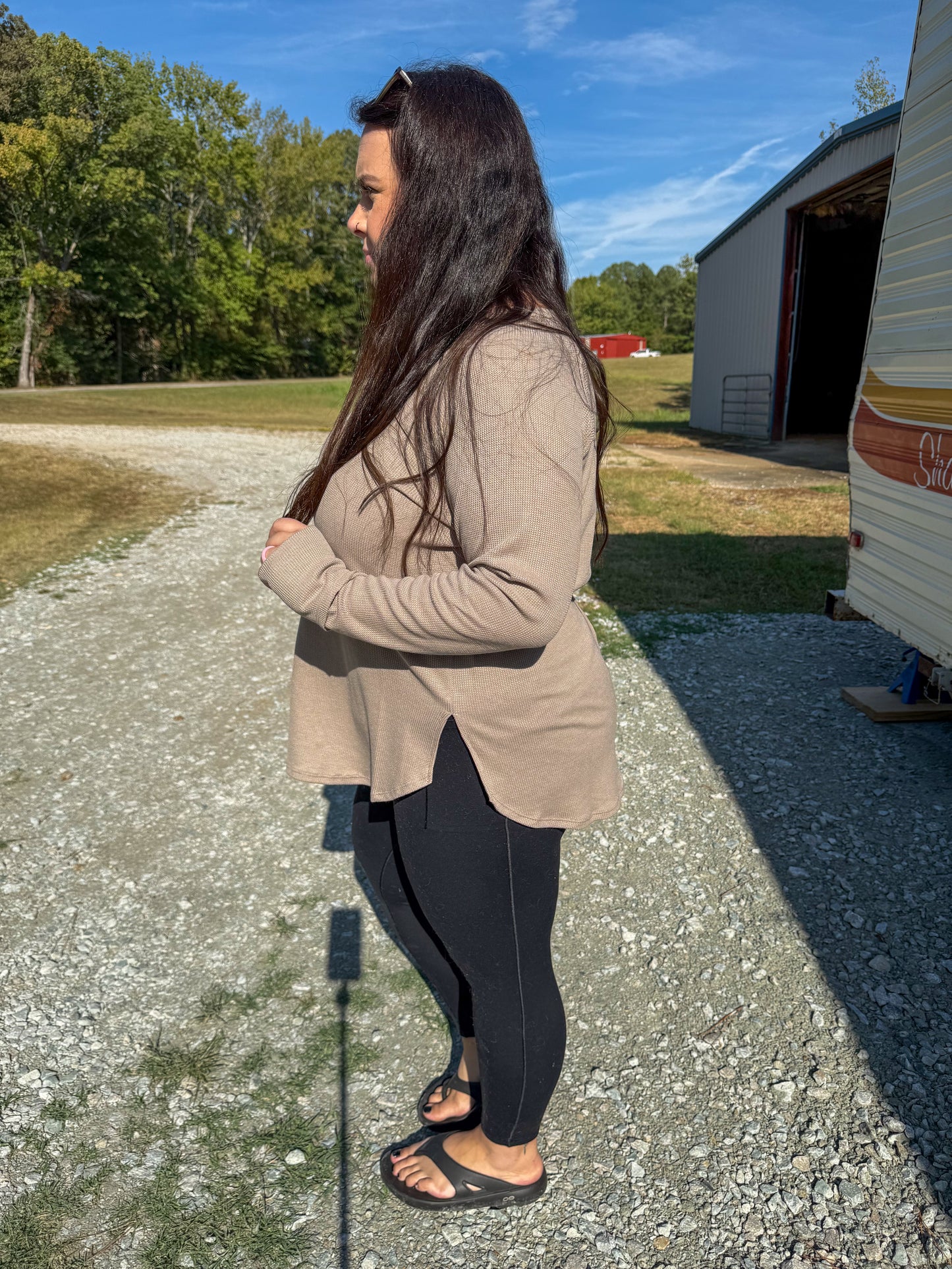 Baby Waffle Long Sleeve Top