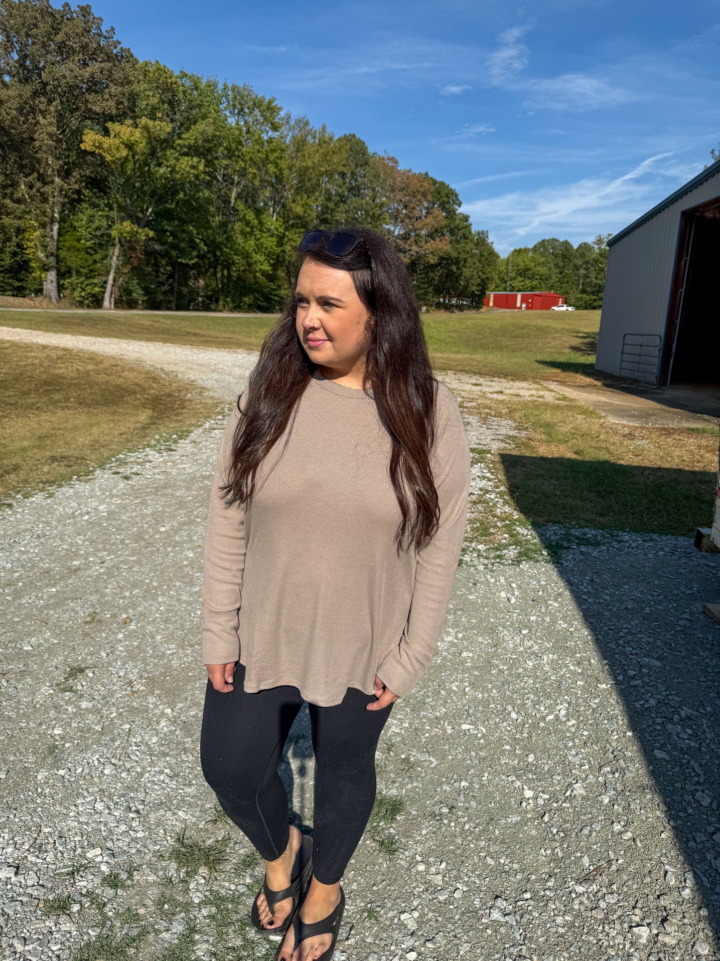 Baby Waffle Long Sleeve Top