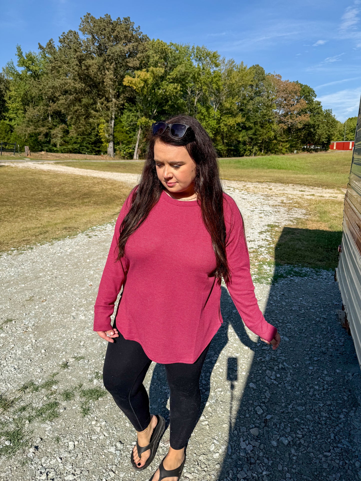 Baby Waffle Long Sleeve Top