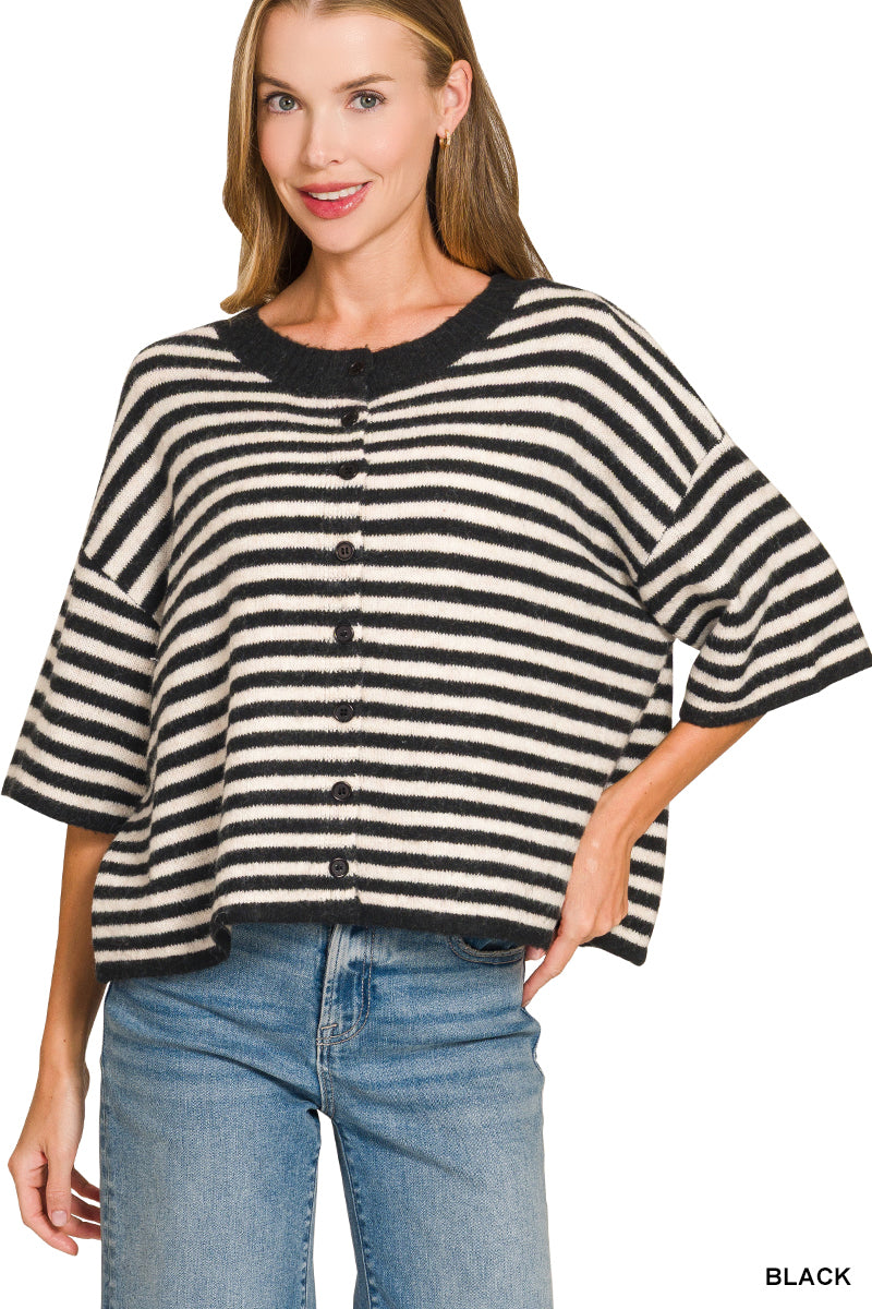Cardigan Sweater-black