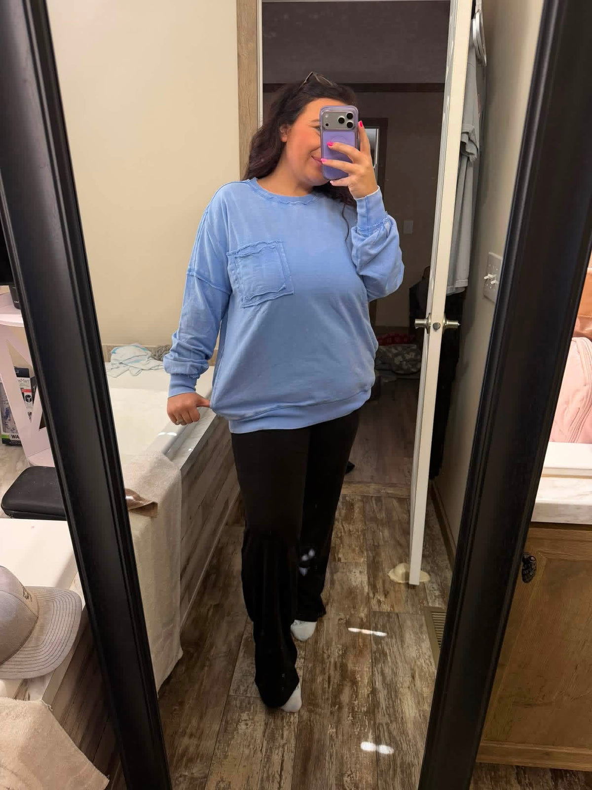 Oversized Pullover-Cornflower