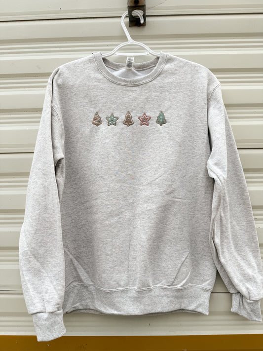 Christmas Sugar Cookie Embroidered Sweatshirt