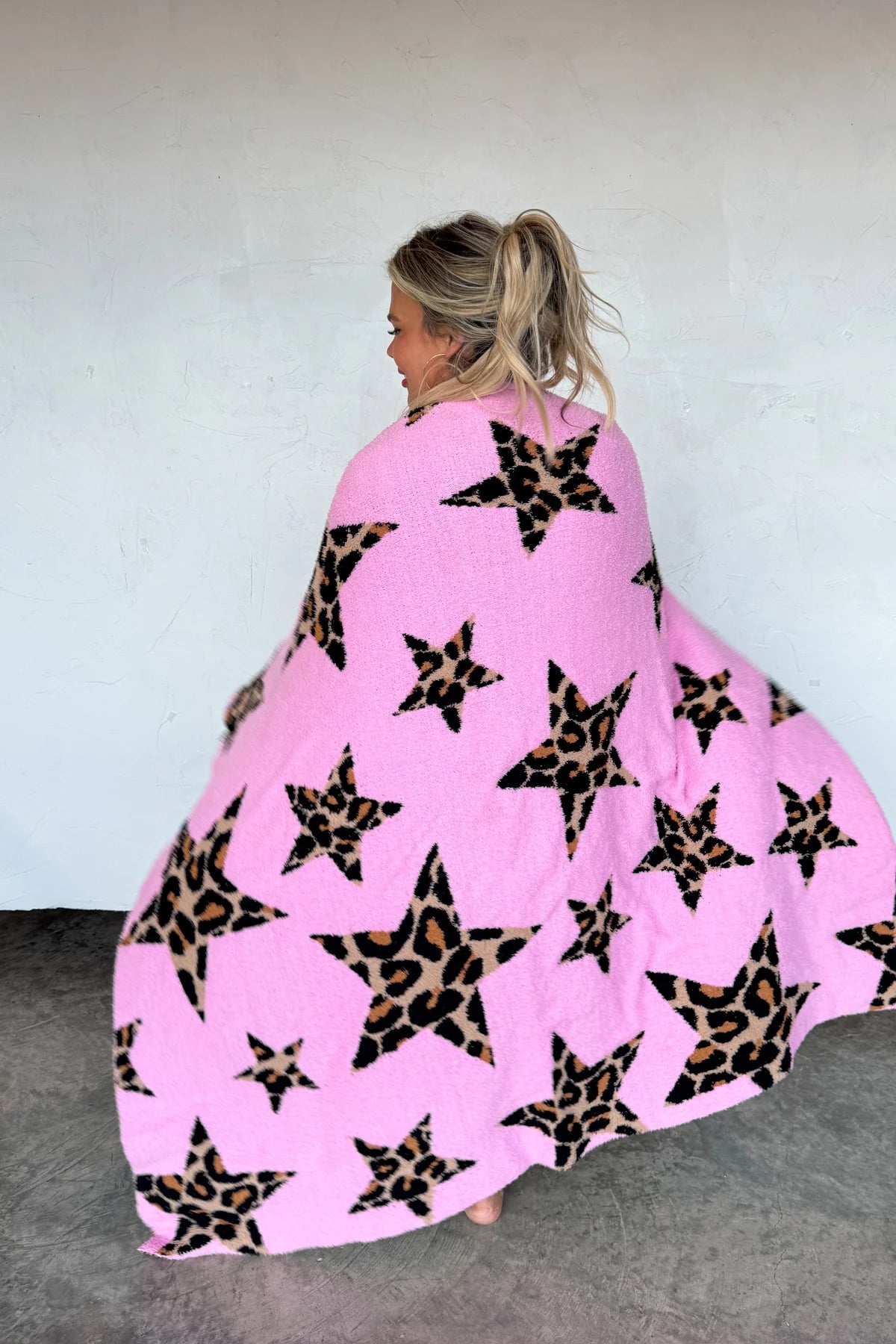 Pink Cheetah Star Blanket