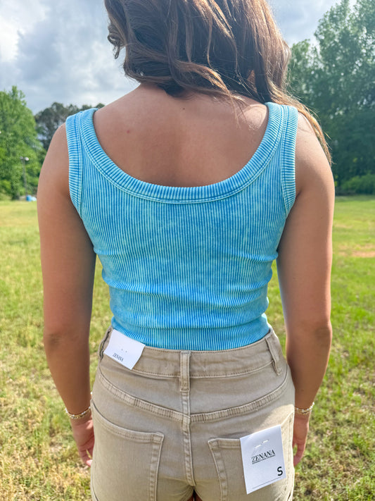 Ribbed Cropped Tank