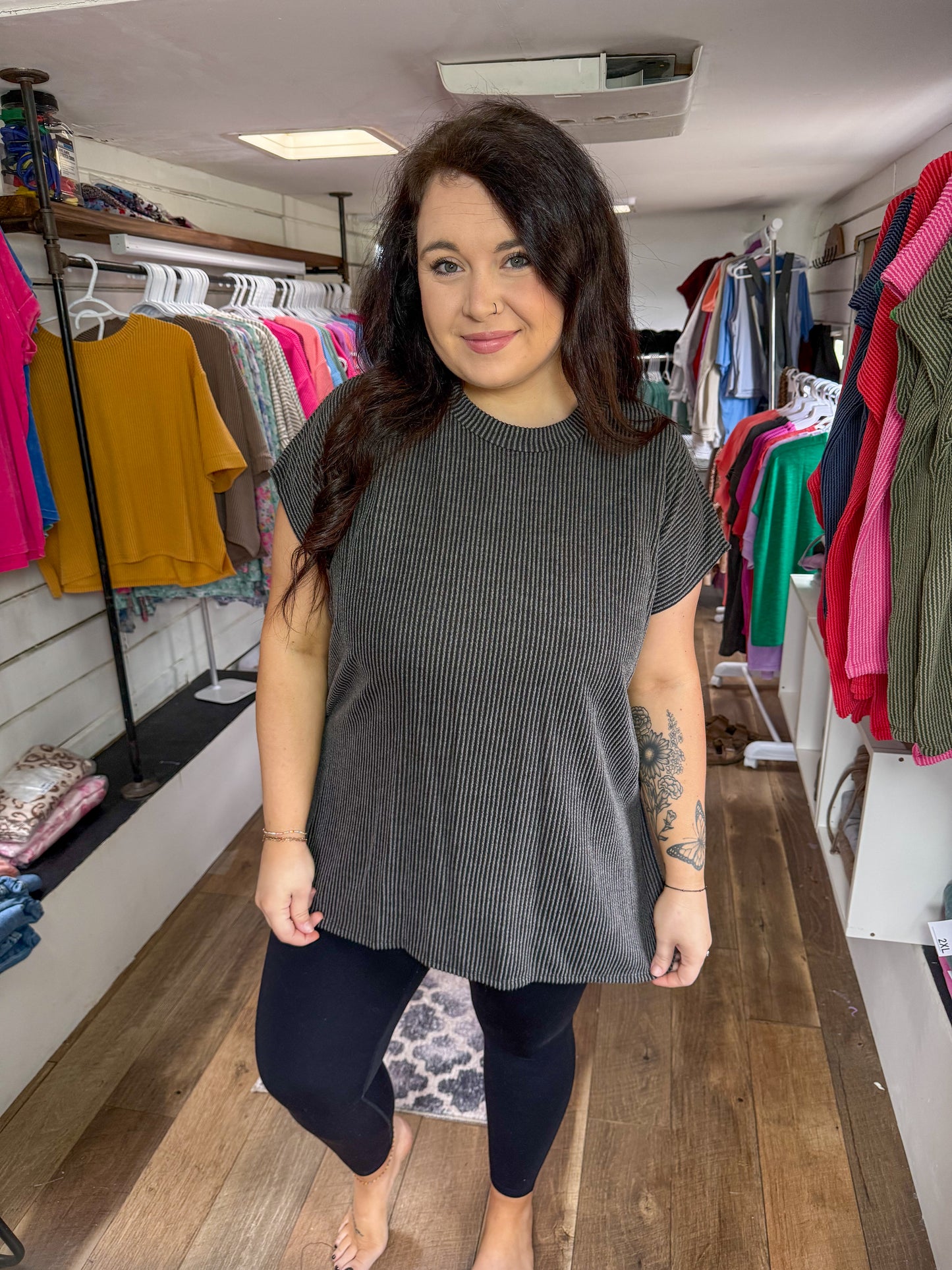 Ribbed Oversized Tunic