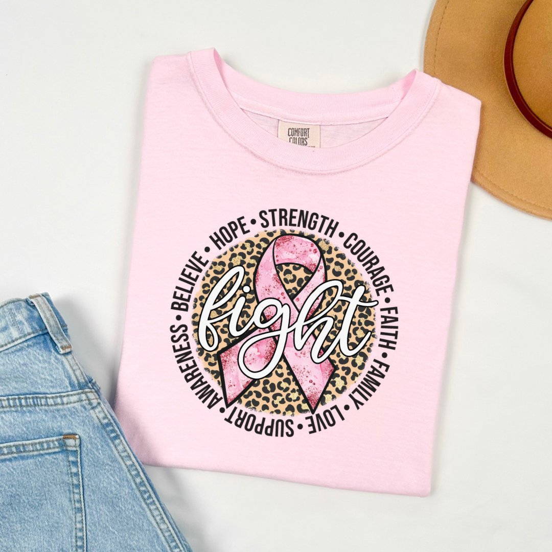 Cheetah Fight Breast Cancer Ribbon PREORDER