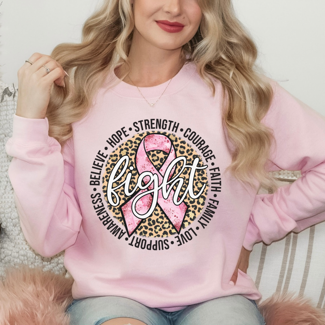 Cheetah Fight Breast Cancer Ribbon PREORDER