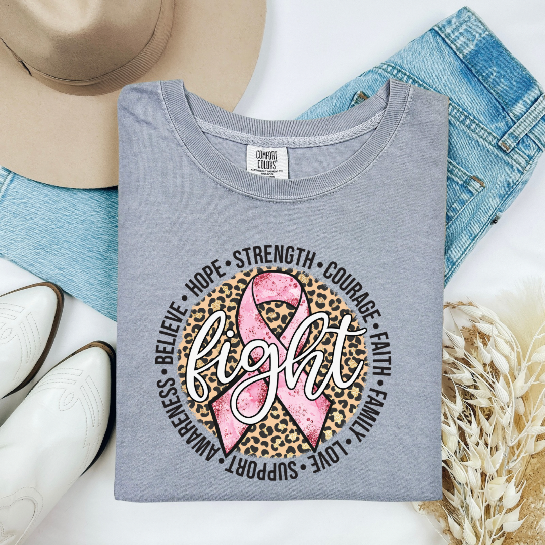 Cheetah Fight Breast Cancer Ribbon PREORDER